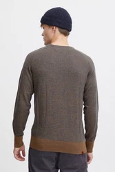 Blend Gandolf Herren Strickpullover Feinstrick Pullover Mit Rundhals (BHGandolf) Khaki/Grau/Braun/Dunkelbraun