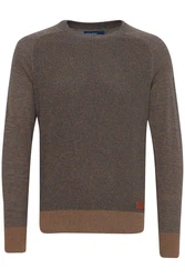 Blend Gandolf Herren Strickpullover Feinstrick Pullover Mit Rundhals (BHGandolf) Khaki/Grau/Braun/Dunkelbraun