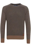 Blend Gandolf Herren Strickpullover Feinstrick Pullover Mit Rundhals (BHGandolf) Khaki/Grau/Braun/Dunkelbraun
