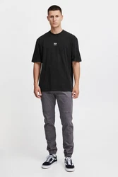 Indicode T-Shirt Schwarz/Grau
