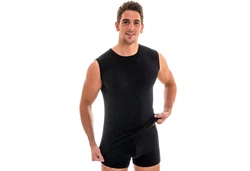 HERMKO Funktionsunterhemd 63040 2er Pack Herren Schwarz/Dunkelblau