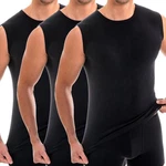 HERMKO Achseltop 3040 Herren Tank Top Unterhemd Schwarz/Dunkelblau