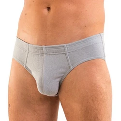 HERMKO Slip 3300 Herren Sportslip ohne Eingriff Grau/Blau/Beige/Hellgrau/Braun