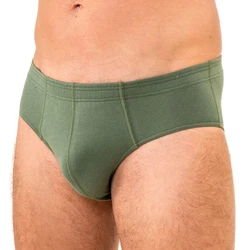 HERMKO Slip 3300 Herren Sportslip ohne Eingriff Grün/Dunkelgrün