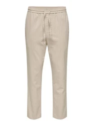 ONLY & SONS Hose ONSLinus Khaki/Beige/Weiß