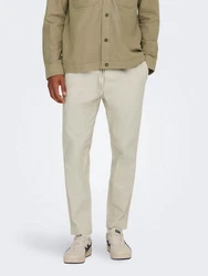 ONLY & SONS Hose ONSLinus Khaki/Beige/Weiß