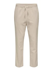 ONLY & SONS Hose ONSLinus Khaki/Beige/Weiß