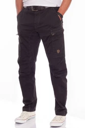 Jet Lag Cargohose schlank geschnitten Bordeaux/Lila/Khaki/Schwarz/Dunkelrot