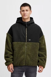 !Solid Fellimitatjacke SDMARKTEDDY Dunkelgrün/Grün