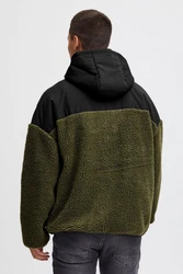 !Solid Fellimitatjacke SDMARKTEDDY Dunkelgrün/Grün