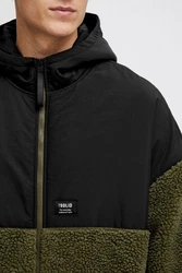 !Solid Fellimitatjacke SDMARKTEDDY Dunkelgrün/Grün