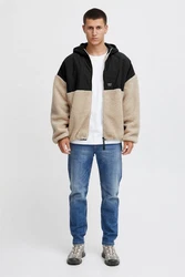 !Solid Fellimitatjacke SDMARKTEDDY Beige/Schwarz
