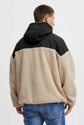 !Solid Fellimitatjacke SDMARKTEDDY Beige/Schwarz