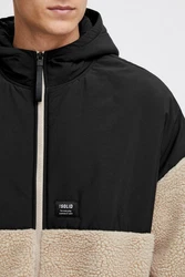 !Solid Fellimitatjacke SDMARKTEDDY Beige/Schwarz