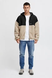 !Solid Fellimitatjacke SDMARKTEDDY Beige/Schwarz