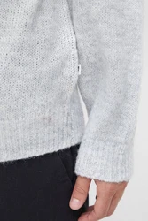 !Solid Strickpullover SDHamdani Grau/Silber