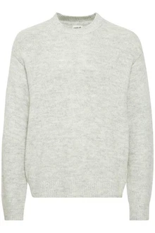 !Solid Strickpullover SDHamdani Grau/Silber