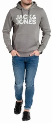 Jack & Jones Kapuzenpullover stilvolle Hoodies mit Logoprint Grau/Dunkelgrau/Hellblau/Dunkelblau/Dunkelgrün/Hellgrau