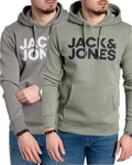 Jack & Jones Kapuzenpullover stilvolle Hoodies mit Logoprint Dunkelgrün/Grün/Khaki
