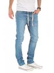 Yazubi Herren Sweathose in Jeansoptik Rick Hellblau/Blau