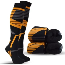 Kniestrmpfe Thermo Arbeits-Kniestrmpfe (4-Paar) Vollfrottee Innenfutter, Thermo, Winter, warme dicke Kniestrmpfe