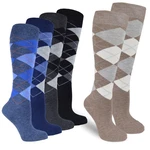 Socked Kniestrümpfe Herren Uni / Karo-Muster