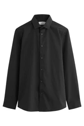 Next Langarmhemd Pflegeleichtes Slim-Fit Hemd Schwarz/Blau/Hellblau/Dunkelblau/Rot