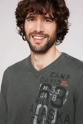 CAMP DAVID Strickpullover Logoprints 