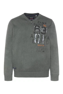 CAMP DAVID Strickpullover Logoprints 