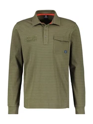 LERROS Langarm-Poloshirt Longsleeve-Polo Dunkelgrün/Grün/Khaki