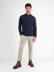 LERROS Langarm-Poloshirt Longsleeve-Polo Dunkelblau/Blau