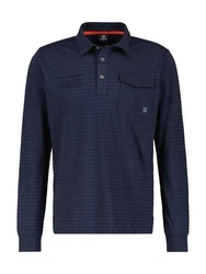 LERROS Langarm-Poloshirt Longsleeve-Polo Dunkelblau/Blau