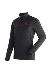 Maier Sports Herren Midlayer Nago Rec Fleecepullover Rot/Dunkelblau/Dunkelrot/Schwarz