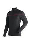 Maier Sports Herren Midlayer Nago Rec Fleecepullover Rot/Dunkelblau/Dunkelrot/Schwarz