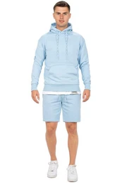 Shorts Basic Casual Kurze Hose 23RS036 Baby Blue XS mit Stitching am Hosenbein