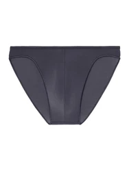 Hom Slip Herren Micro Briefs Plumes Dunkelblau/Dunkelgrau/Braun