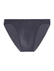 Hom Slip Herren Micro Briefs Plumes Dunkelblau/Dunkelgrau/Braun