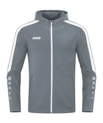 Jako Kapuzensweatshirt Kapuzenjacke Power Hellgrau/Grau/Dunkelgrau/Dunkelblau