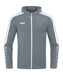 Jako Kapuzensweatshirt Kapuzenjacke Power Hellgrau/Grau/Dunkelgrau/Dunkelblau