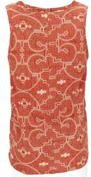 Guru-Shop Tanktop Tank Top mit psychodelischem Druck Rot/Lila