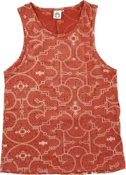 Guru-Shop Tanktop Tank Top mit psychodelischem Druck Rot/Lila
