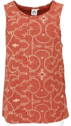 Guru-Shop Tanktop Tank Top mit psychodelischem Druck Rot/Lila
