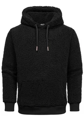 Amaci&Sons Kapuzenpullover CARNEY Schwarz/Dunkelgrau