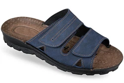 PADERO Herren Klettverschluss Pantolette Blau/Hellblau/Dunkelblau