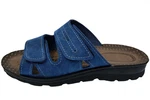 PADERO Herren Klettverschluss Pantolette Blau/Hellblau/Dunkelblau