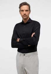 Eterna Langarmhemd SLIM FIT NON IRON Schwarz/Braun/Dunkelblau/Rot