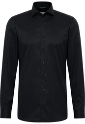 Eterna Langarmhemd SLIM FIT NON IRON Schwarz/Braun/Dunkelblau/Rot