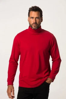 JP1880 T-Shirt Rollkragen-Shirt Basic Jersey Dunkelrot/Rot JP1880 T-Shirt Rollkragen-Shirt Basic Jersey Dunkelrot/Rot