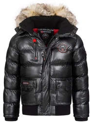 Geographical Norway Steppjacke Parka Bomberjacke Herren Outdoor Schwarz/Grau/Dunkelgrau