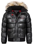 Geographical Norway Steppjacke Parka Bomberjacke Herren Outdoor Schwarz/Grau/Dunkelgrau